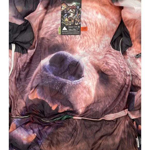 NEW $280 BURTON DURBAN JACKET!  XS or Sm  Brown Wood Grain  Growling Bear Lining - Picture 2 of 2